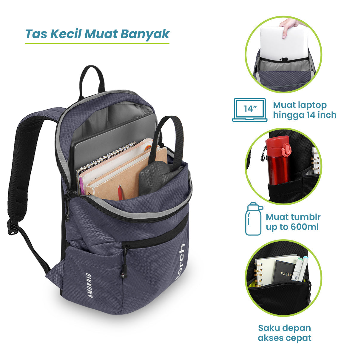 Amurio School Backpack 19L