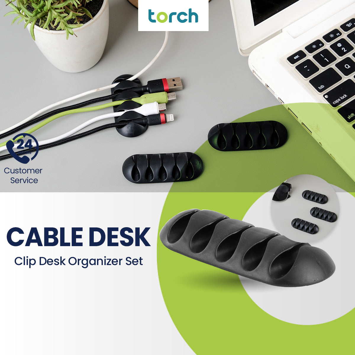 Cable Clip Desk Organizer