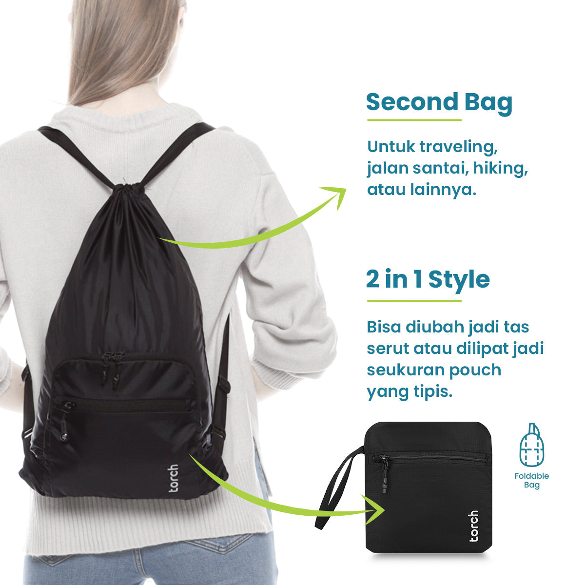 Vikasa Tas Ransel Foldable Torch 4L
