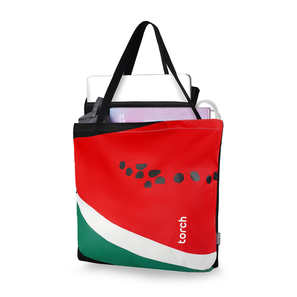 Watermelon Flag ToteBag 2.0 - Black [With Zipper]